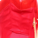 LOUIS VUITTON Monogram Vernis Reade MM Hand Bag Red Rouge M91086 LV Auth 153519-19