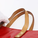 LOUIS VUITTON Monogram Vernis Reade MM Hand Bag Red Rouge M91086 LV Auth 153519-8