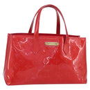 LOUIS VUITTON Monogram Vernis Wilshire PM Bag Rose Pop M93643 LV Auth 153521-1