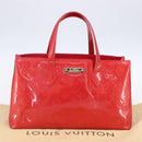 LOUIS VUITTON Monogram Vernis Wilshire PM Bag Rose Pop M93643 LV Auth 153521-12