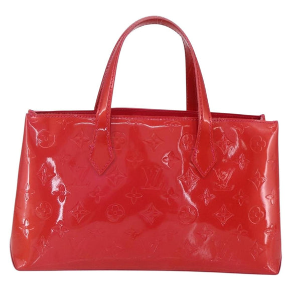 LOUIS VUITTON Monogram Vernis Wilshire PM Bag Rose Pop M93643 LV Auth 153521
