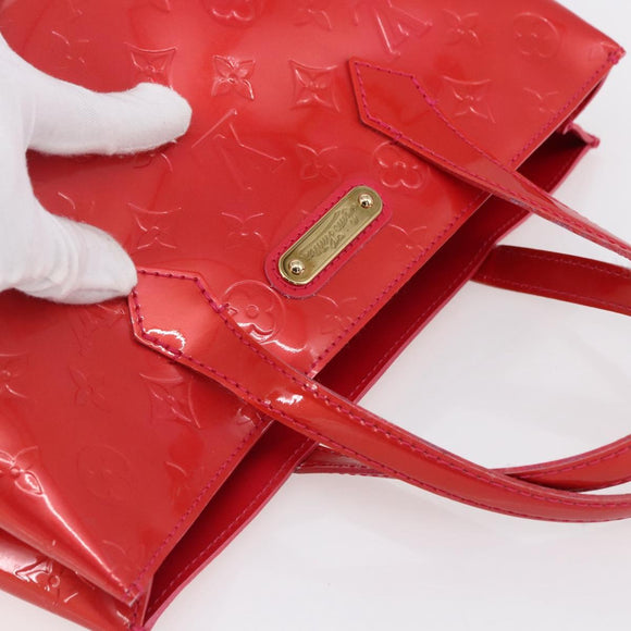 LOUIS VUITTON Monogram Vernis Wilshire PM Bag Rose Pop M93643 LV Auth 153521