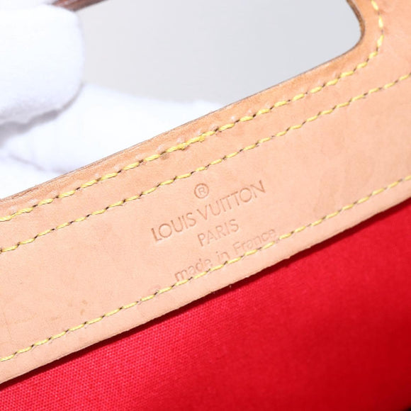 LOUIS VUITTON Monogram Vernis Stanton Tote Bag Red M91078 LV Auth 153523