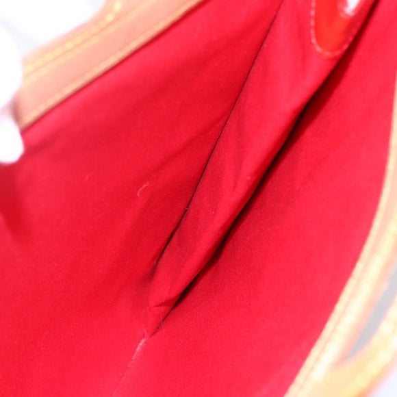 LOUIS VUITTON Monogram Vernis Stanton Tote Bag Red M91078 LV Auth 153523