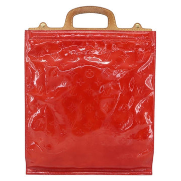 LOUIS VUITTON Monogram Vernis Stanton Tote Bag Red M91078 LV Auth 153523 - 0