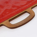 LOUIS VUITTON Monogram Vernis Stanton Tote Bag Red M91078 LV Auth 153523-7