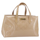 LOUIS VUITTON Vernis Wilshire PM Hand Bag Rose Flow Lantern M91642 Auth 153524-1