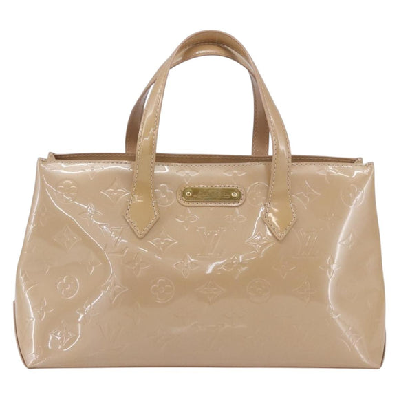 LOUIS VUITTON Vernis Wilshire PM Hand Bag Rose Flow Lantern M91642 Auth 153524