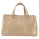 LOUIS VUITTON Vernis Wilshire PM Hand Bag Rose Flow Lantern M91642 Auth 153524-2