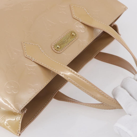 LOUIS VUITTON Vernis Wilshire PM Hand Bag Rose Flow Lantern M91642 Auth 153524