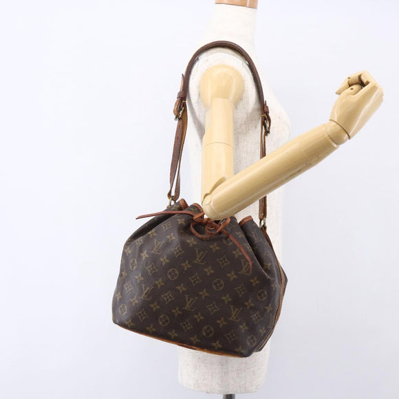 LOUIS VUITTON Monogram Petit Noe Shoulder Bag M42226 LV Auth 153532