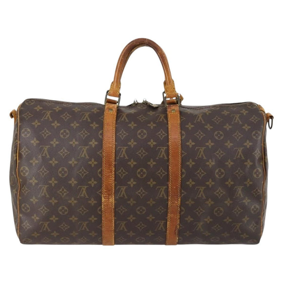 LOUIS VUITTON Monogram Keepall Bandouliere 50 Boston Bag M41416 LV Auth 153554