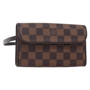 LOUIS VUITTON Damier Ebene Pochette Florentine Waist Bag N51856 LV Auth 153558