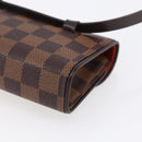LOUIS VUITTON Damier Ebene Pochette Florentine Waist Bag N51856 LV Auth 153558-16
