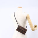 LOUIS VUITTON Damier Ebene Pochette Florentine Waist Bag N51856 LV Auth 153558-19