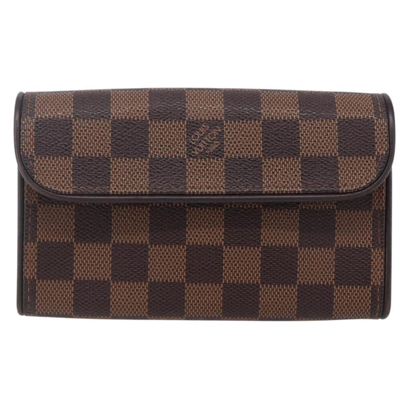 LOUIS VUITTON Damier Ebene Pochette Florentine Waist Bag N51856 LV Auth 153558