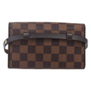 LOUIS VUITTON Damier Ebene Pochette Florentine Waist Bag N51856 LV Auth 153558-2