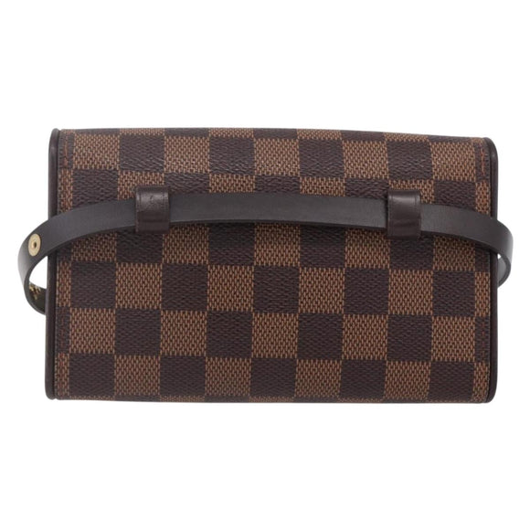 LOUIS VUITTON Damier Ebene Pochette Florentine Waist Bag N51856 LV Auth 153558
