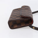 LOUIS VUITTON Damier Ebene Pochette Florentine Waist Bag N51856 LV Auth 153558-4