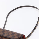 LOUIS VUITTON Damier Ebene Pochette Florentine Waist Bag N51856 LV Auth 153558-8