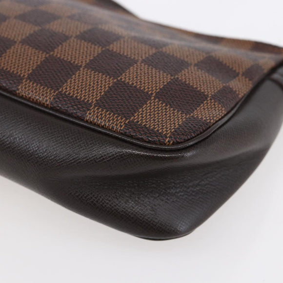 LOUIS VUITTON Damier Ebene Trousse Makeup Pouch N51982 LV Auth 153559