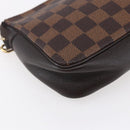 LOUIS VUITTON Damier Ebene Trousse Makeup Pouch N51982 LV Auth 153559-9