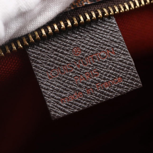 LOUIS VUITTON Damier Ebene Trousse Makeup Pouch N51982 LV Auth 153559