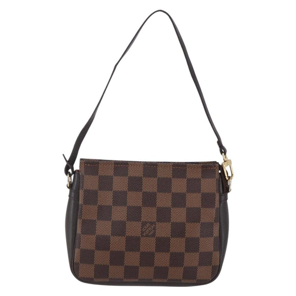 LOUIS VUITTON Damier Ebene Trousse Makeup Pouch N51982 LV Auth 153559