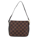 LOUIS VUITTON Damier Ebene Trousse Makeup Pouch N51982 LV Auth 153559-13