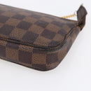 LOUIS VUITTON Damier Ebene Mini Pochette Accessoires Pouch N58009 LV Auth 153560-9