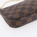 LOUIS VUITTON Damier Ebene Mini Pochette Accessoires Pouch N58009 LV Auth 153560-14