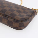 LOUIS VUITTON Damier Ebene Mini Pochette Accessoires Pouch N58009 LV Auth 153560-15