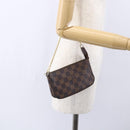 LOUIS VUITTON Damier Ebene Mini Pochette Accessoires Pouch N58009 LV Auth 153560-20