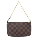 LOUIS VUITTON Damier Ebene Mini Pochette Accessoires Pouch N58009 LV Auth 153560-2