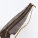 LOUIS VUITTON Damier Ebene Mini Pochette Accessoires Pouch N58009 LV Auth 153560-6