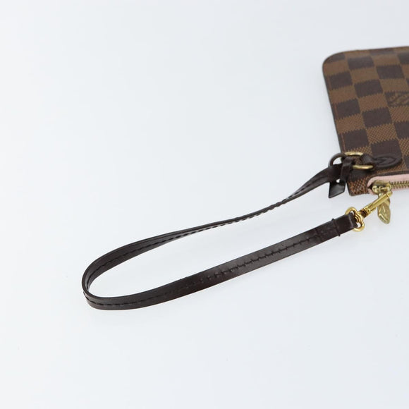 LOUIS VUITTON Damier Ebene Neverfull MM Pouch Accessory Pouch LV Auth 153561