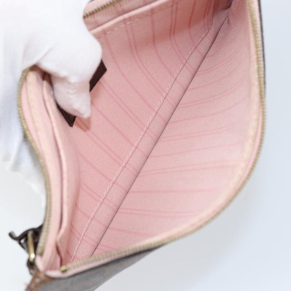 LOUIS VUITTON Damier Ebene Neverfull MM Pouch Accessory Pouch LV Auth 153561