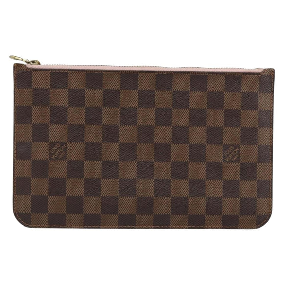 LOUIS VUITTON Damier Ebene Neverfull MM Pouch Accessory Pouch LV Auth 153561
