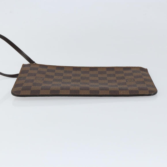 LOUIS VUITTON Damier Ebene Neverfull MM Pouch Accessory Pouch LV Auth 153561