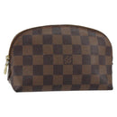 LOUIS VUITTON Damier Ebene Pochette Cosmetic PM Pouch N47516 LV Auth 153562-1