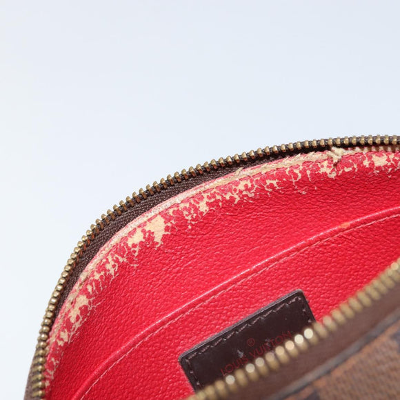 LOUIS VUITTON Damier Ebene Pochette Cosmetic PM Pouch N47516 LV Auth 153562