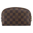 LOUIS VUITTON Damier Ebene Pochette Cosmetic PM Pouch N47516 LV Auth 153562-2