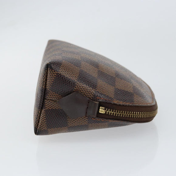 LOUIS VUITTON Damier Ebene Pochette Cosmetic PM Pouch N47516 LV Auth 153562