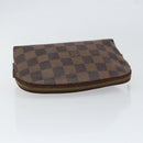 LOUIS VUITTON Damier Ebene Pochette Cosmetic PM Pouch N47516 LV Auth 153562-5