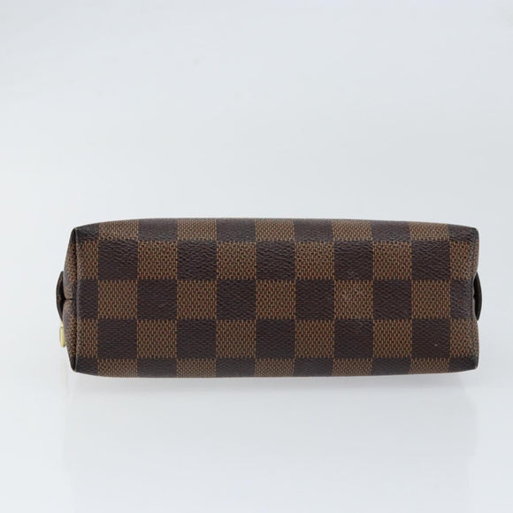 LOUIS VUITTON Damier Ebene Pochette Cosmetic PM Pouch N47516 LV Auth 153562