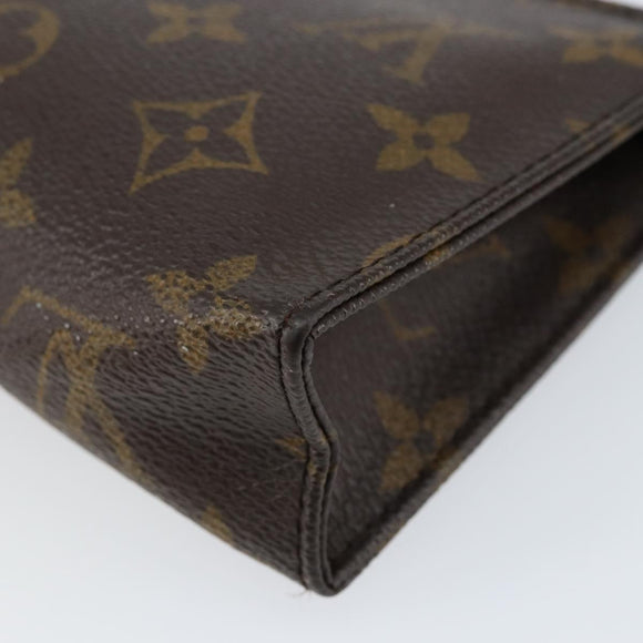 LOUIS VUITTON Monogram Poche Toilette 15 Pouch M47546 LV Auth 153566