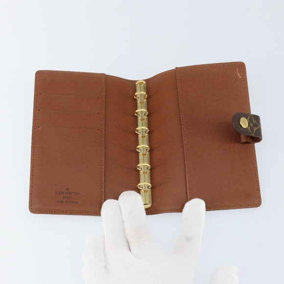 LOUIS VUITTON Monogram Agenda PM Day Planner Cover R20005 LV Auth 153570