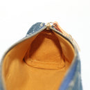 LOUIS VUITTON Monogram Denim Trousse Speedy GM Pouch Blue M95081 LV Auth 153581V-17