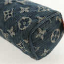 LOUIS VUITTON Monogram Denim Trousse Speedy GM Pouch Blue M95081 LV Auth 153581V-9