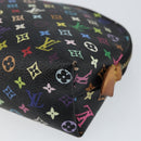 LOUIS VUITTON Multicolor Pochette Cosmetic Pouch Black M47355 LV Auth 153582-7